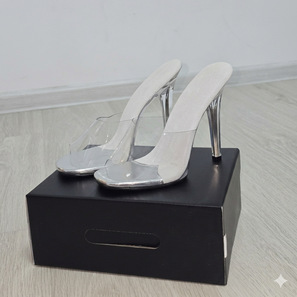 Saboti Concurs/Gala transparenti Bikini Fitness Toc 11cm